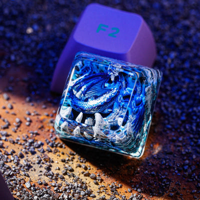 Sleeping Dragon - Blue Artisan Keycap