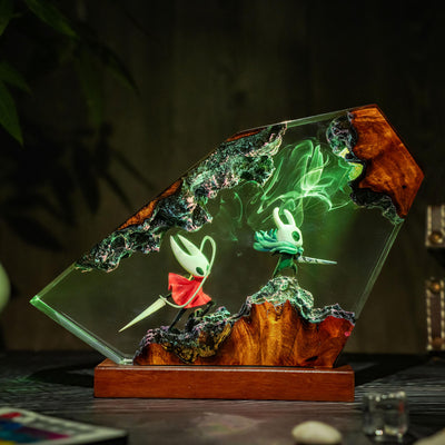 Silksong Journey of Hornet & Hollow Knight Resin Lamp