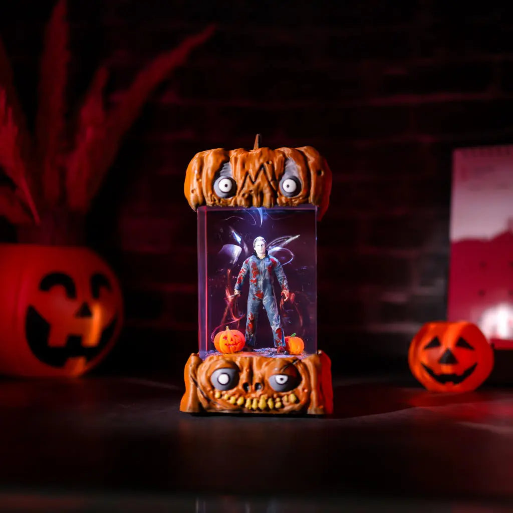 Jason Voorhees Friday the 13th Halloween Pumpkin Resin Lamp