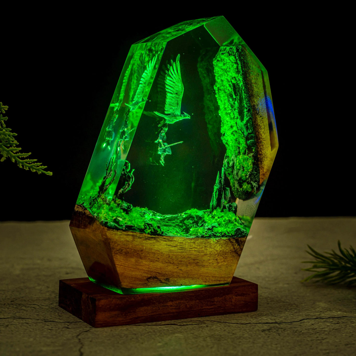 Fallen Knight Tarnished Resin Lamp