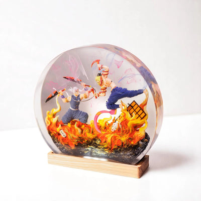 Uzui Tengen vs Gyutaro Demon Slayer Resin Lamp