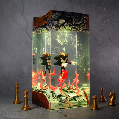 Shadow the hedgehog Resin Lamp