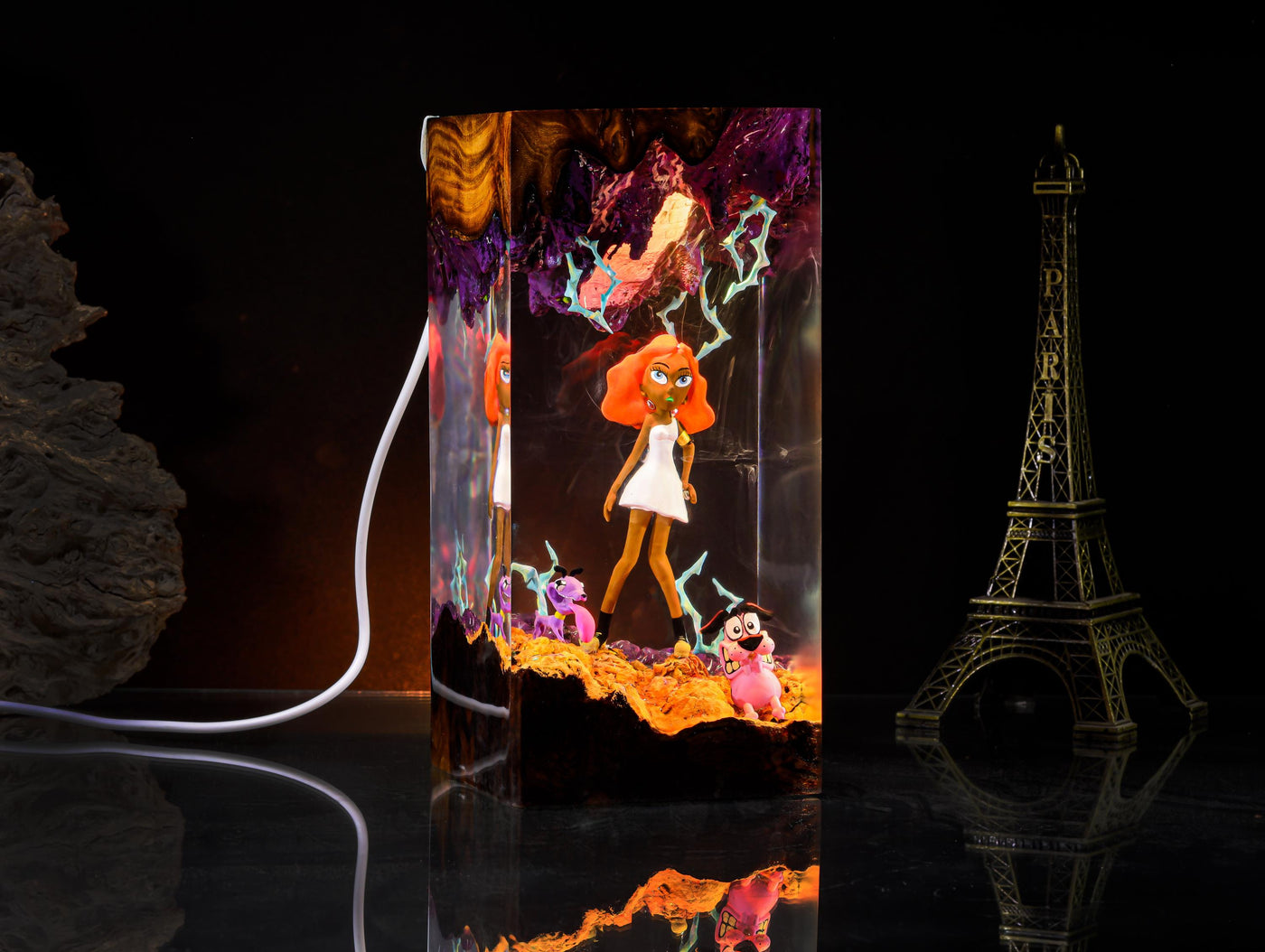 Courage the Cowardly Dog Resin Lamp