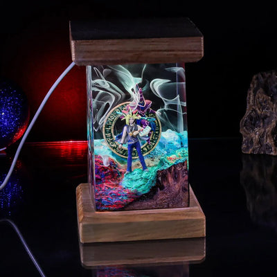 Muto Yugi Dark Magician Yu Gi Oh Epoxy Resin Lamp