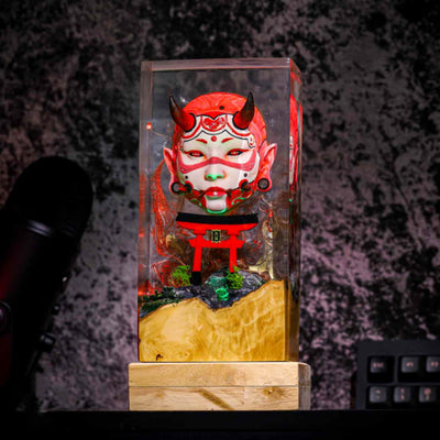 Honari Hannya - Devil Mask Epoxy Night Light