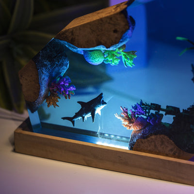 Shipwrecked Resin Lamp