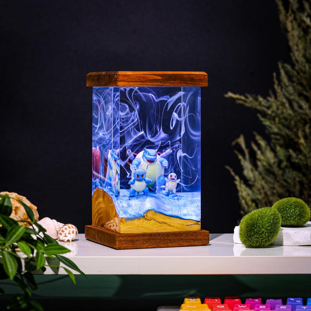 Blastoise Pokemon Epoxy Lamp