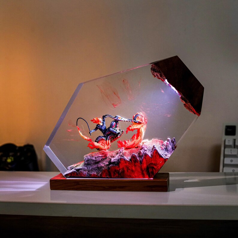 Devil Rider Epoxy Night Light