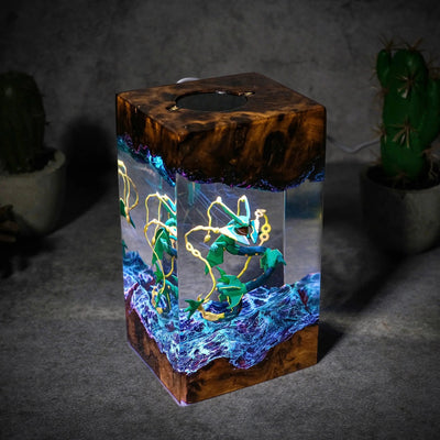 Mega Rayquaza Dragonstorm Resin Lamp