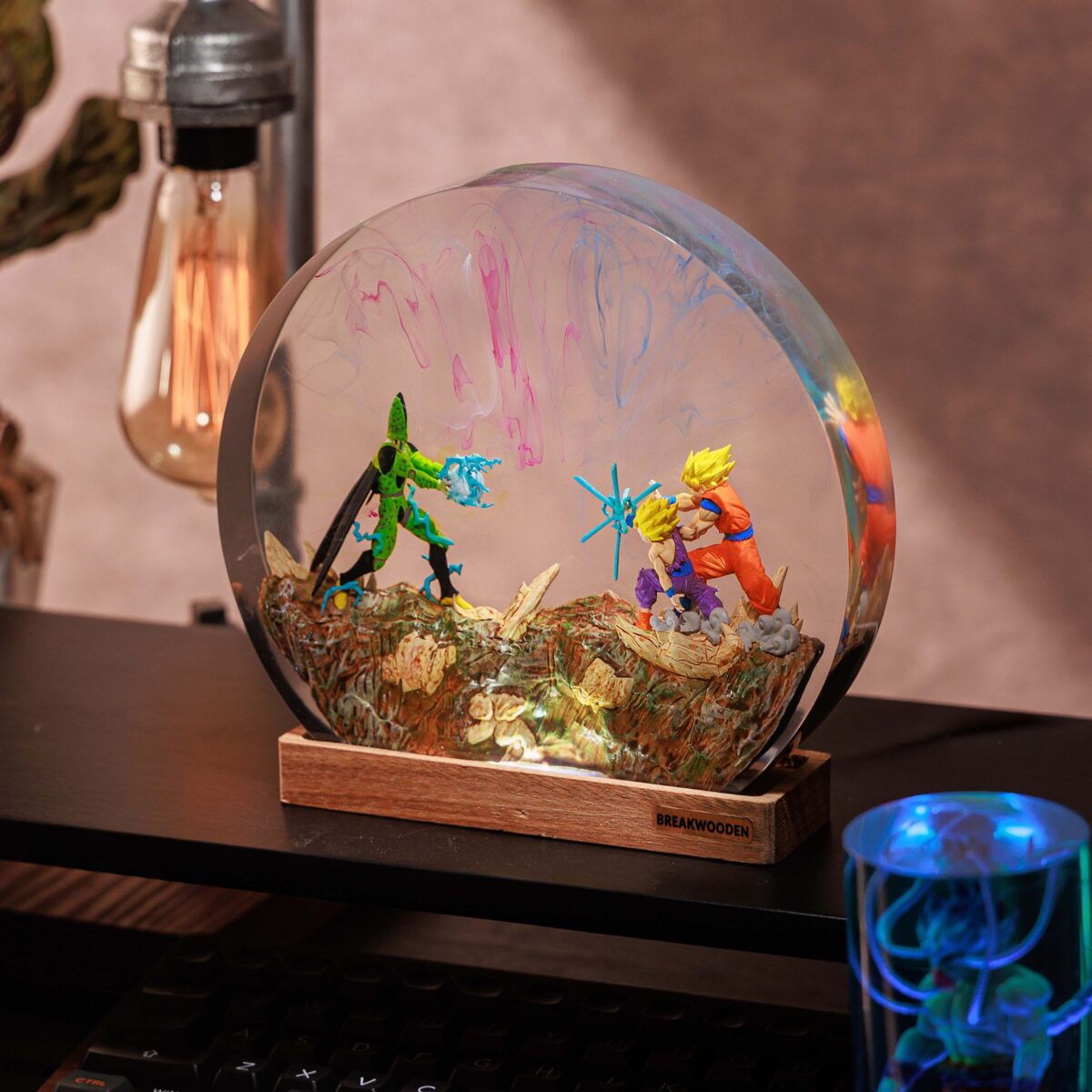 Gohan x Cell Dragon Ball Resin Lamp