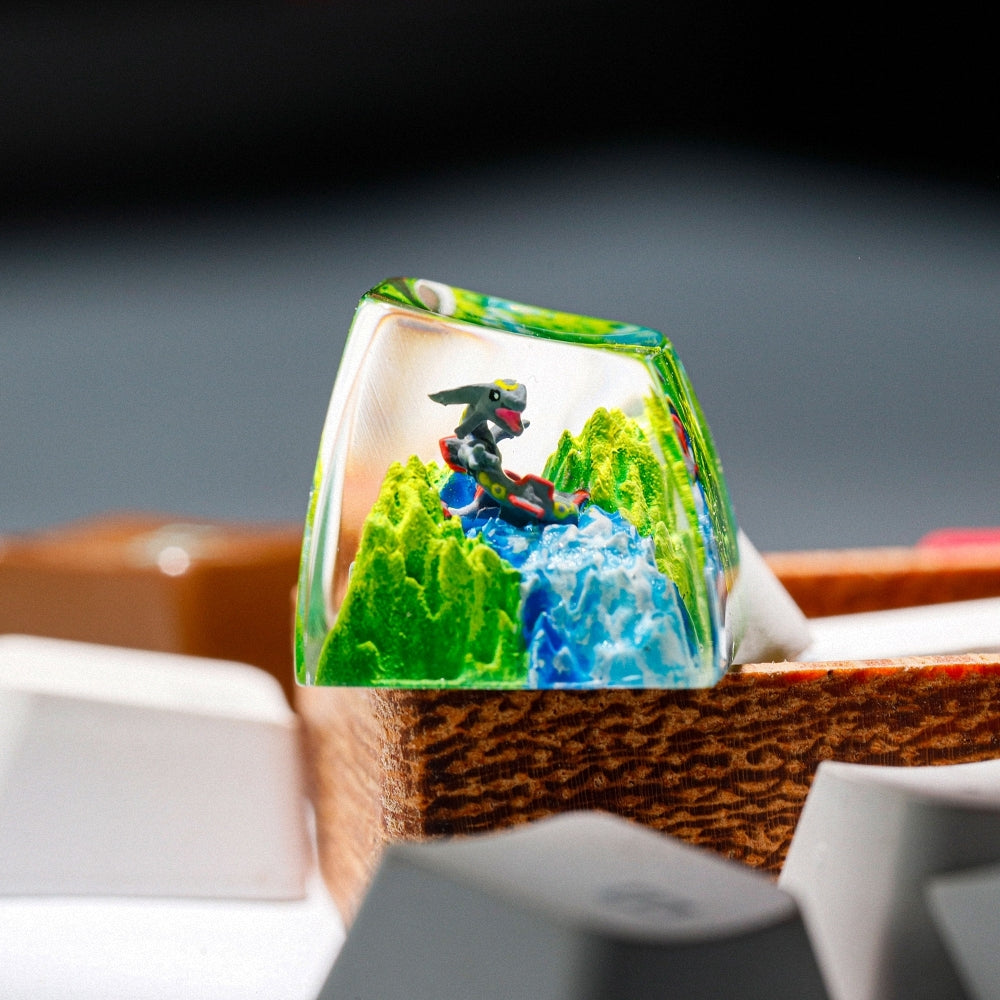 Pokemon - Shiny Rayquaza Artisan Keycap