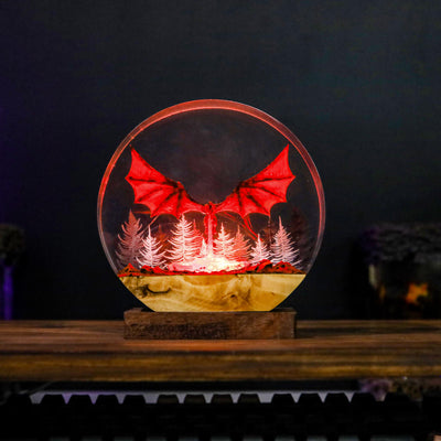 Dragon Breathing Fire Night Lamp