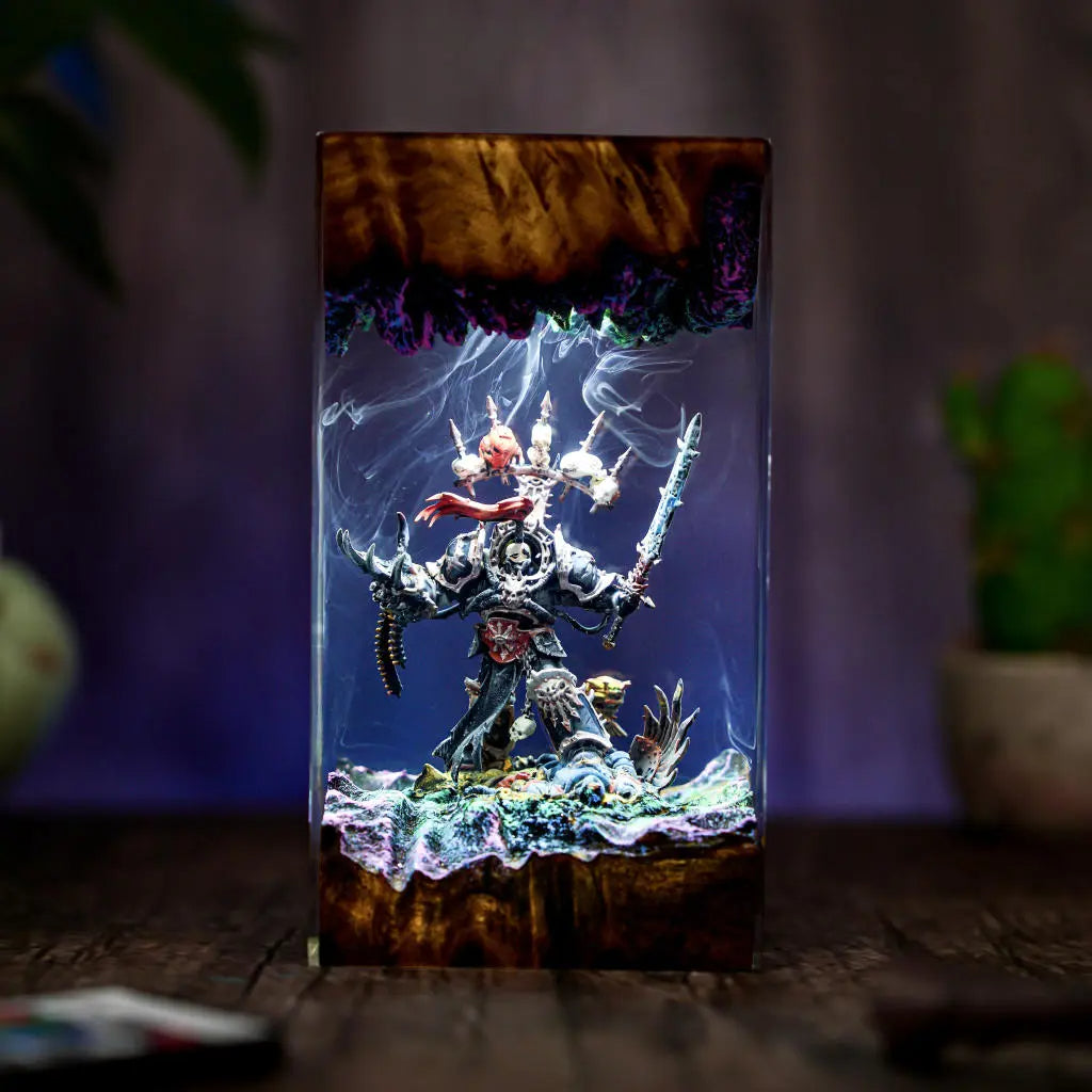 Chaos Space Marines Warhammer Resin Lamp