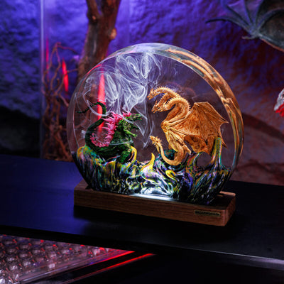 Godzilla x King Ghidorah Monster Battle Resin Lamp