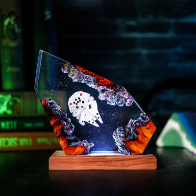 Millennium Falcon Spaceship Resin Lamp Ver 3