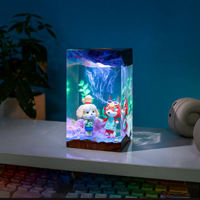 Animal Crossing Isabelle and Audie Night Light