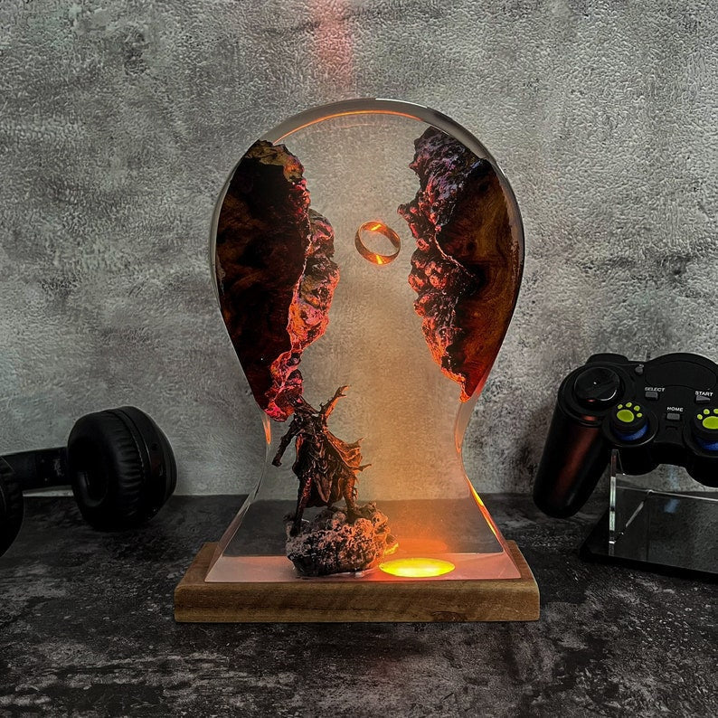 Sauron Ring LOTR Headphone Stand Resin Lamp