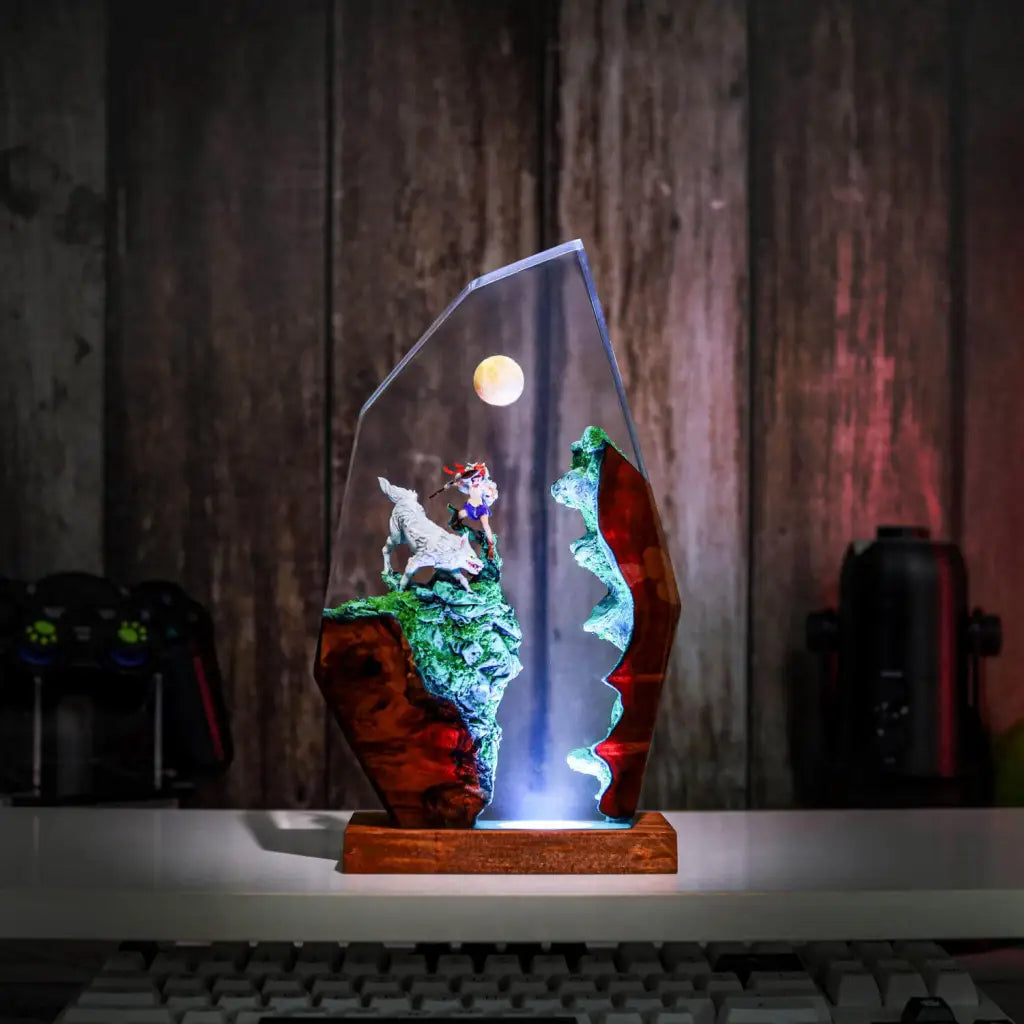 Princess Mononoke Resin Epoxy Night Light