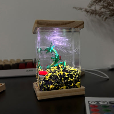 Rayquaza Pokemon Resin Epoxy Lamp, Night Light