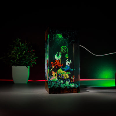 Silksong The Knight & Hornet Hollow Knight Resin Lamp