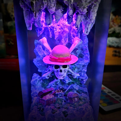 One Piece Skull Resin Lamp