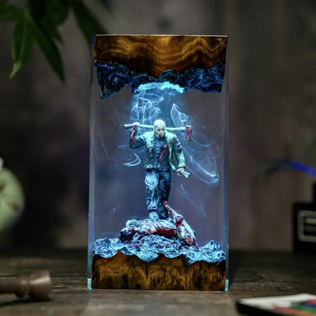 Jason Voorhees Friday the 13th Halloween Resin Lamp