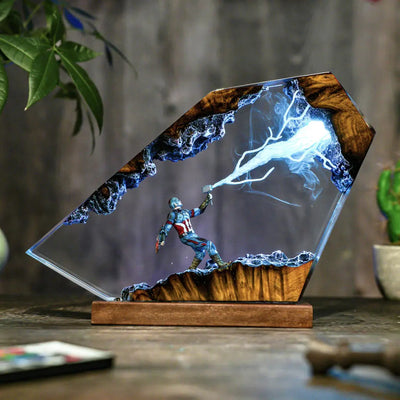Captain America Thunder Lightning Resin Lamp