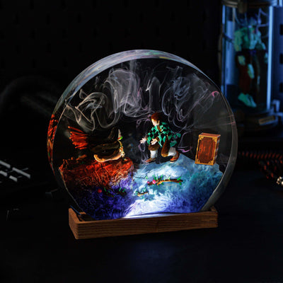 Tanjiro Nezuko Anime Resin Lamp