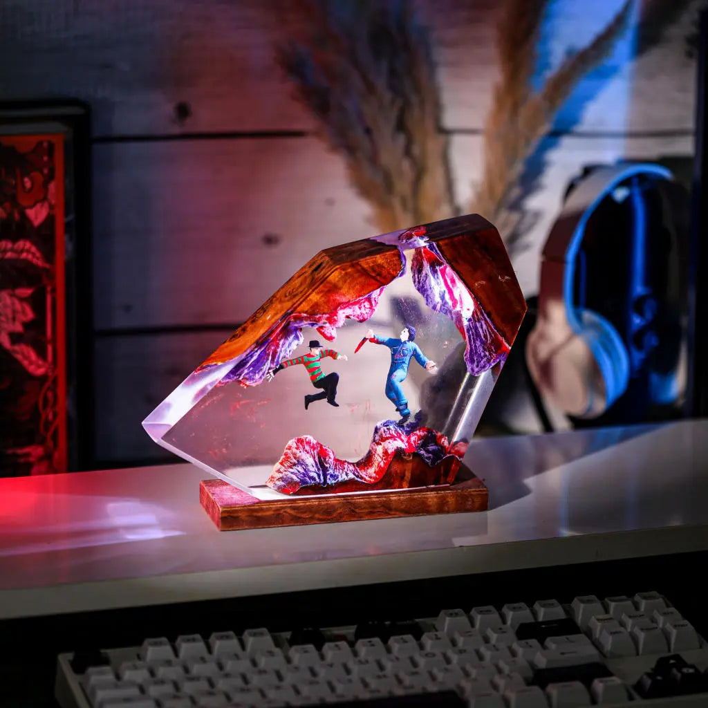 Freddy vs Jason Resin Lamp