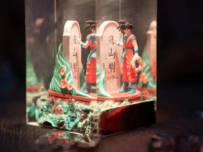 Goku Visiting Grandpa Gohan Resin Lamp