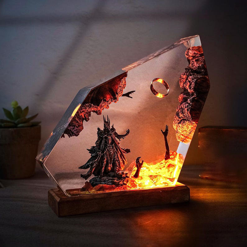 Sauron & Power Ring LOTR Resin Lamp