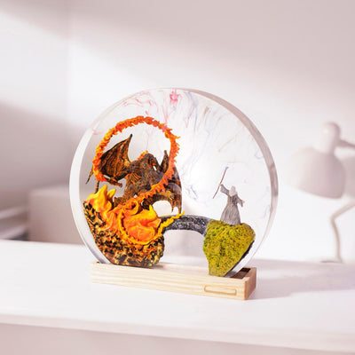 Gandalf vs Balrog Lord of The Rings Resin Lamp