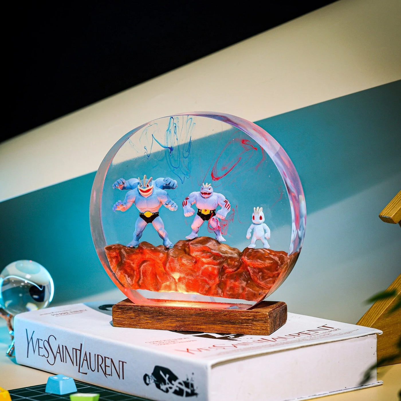 Machop Evolution Trio Resin Lamp