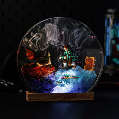 Tanjiro Nezuko Anime Resin Lamp
