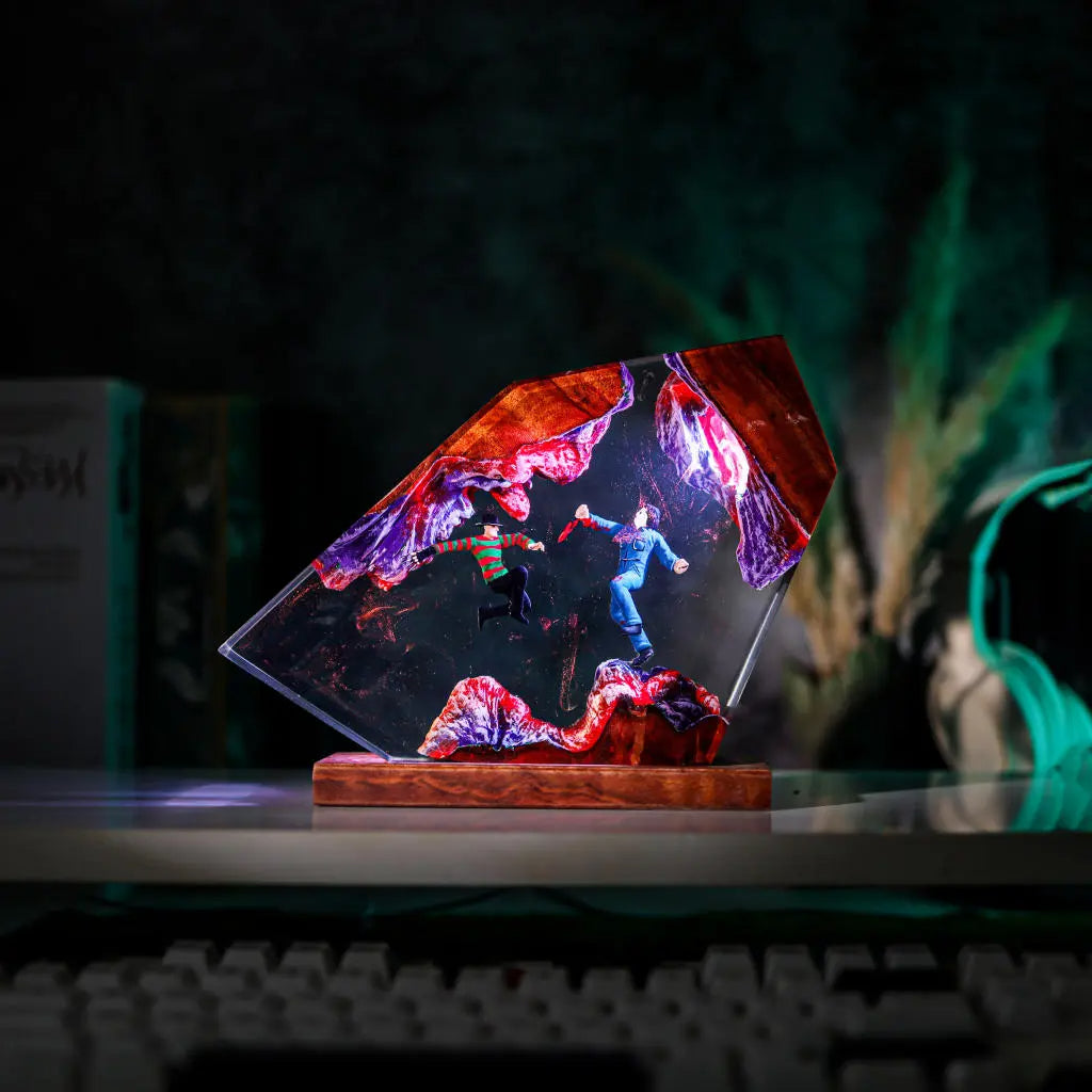 Freddy vs Jason Resin Lamp