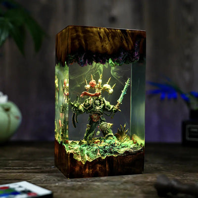 Chaos Space Marines Warhammer Resin Lamp