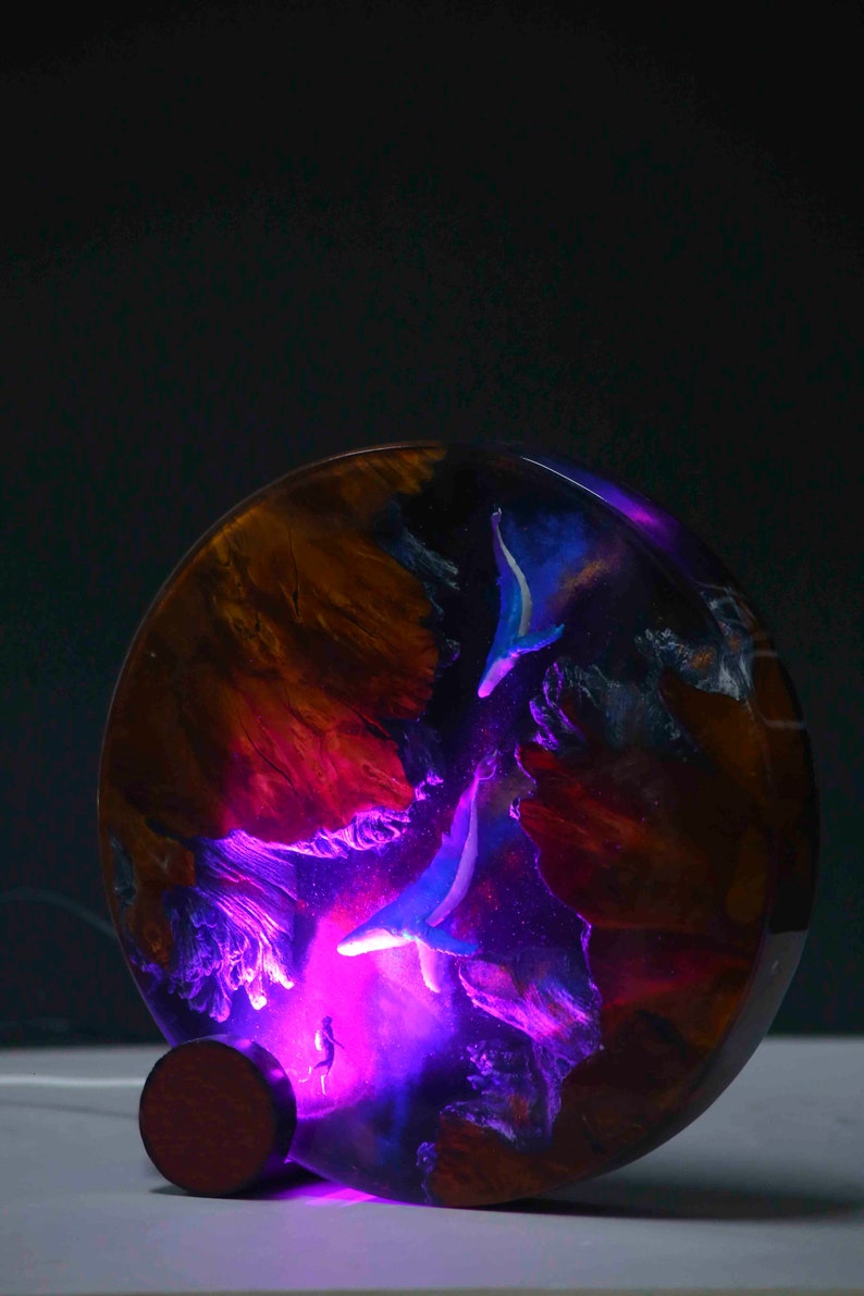 Whale Resin Lamp