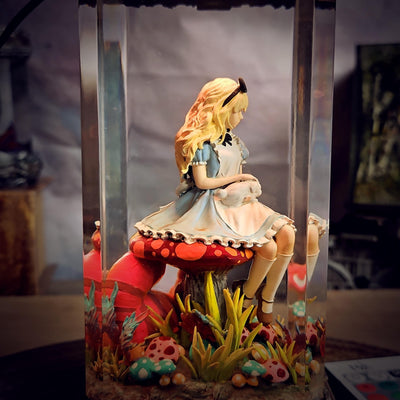 Alice in Wonderland Resin Lamp