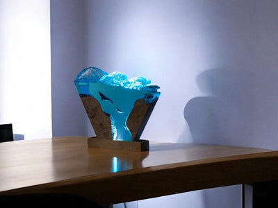 Scuba Diver Resin Epoxy Lamp, Night Light