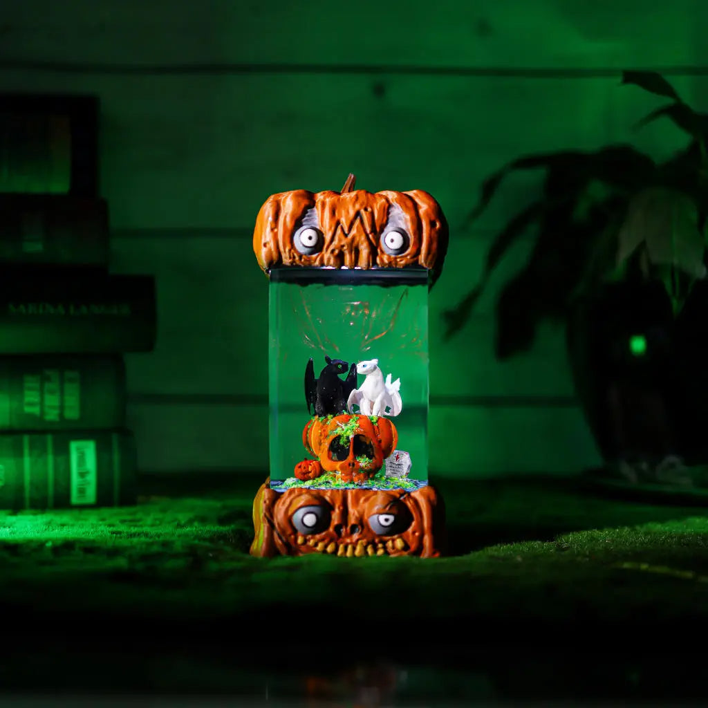 Toothless and Light Fury Halloween Resin Lamp