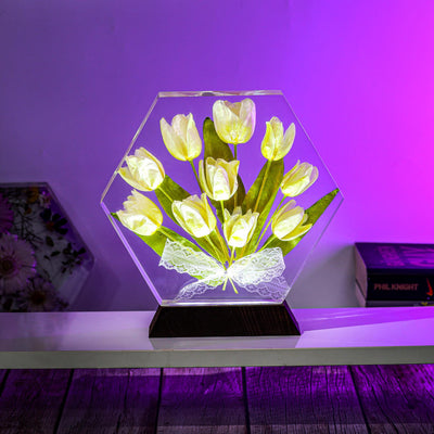 Real Tulip Flower Night Light