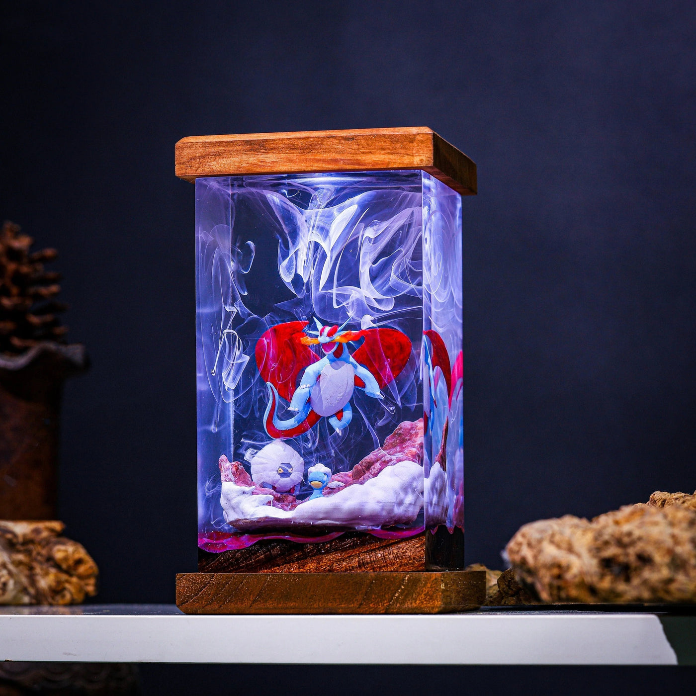 Salamence Pokemon Resin Lamp