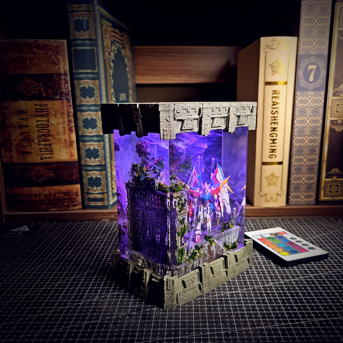 Broken Gundam in Deep Ocean Resin Lamp