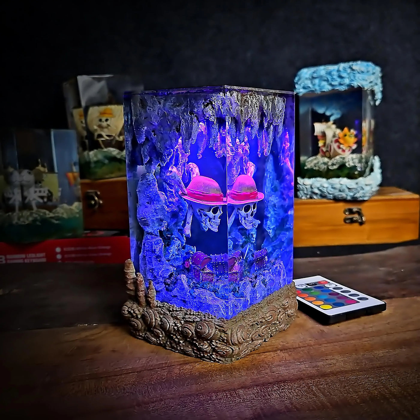 One Piece Skull Resin Lamp