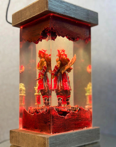 Oni Warrior Japanese Mythology Resin Lamp