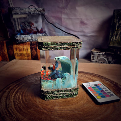 Cute Stitch Resin Lamp