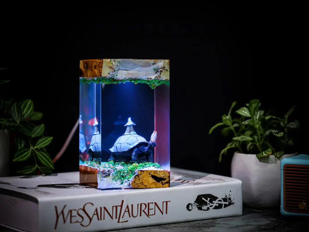 Ranni & Pope Turtle Elden Ring Resin Lamp