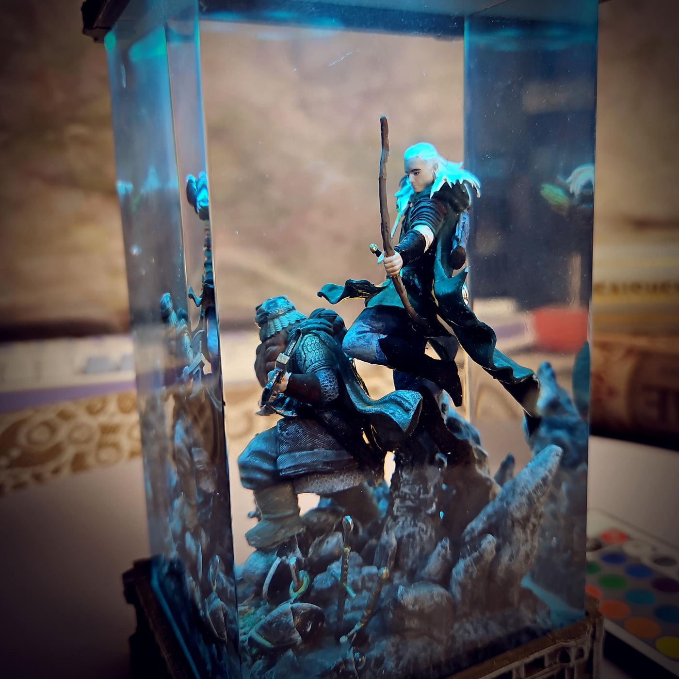 Gimli & Legolas The Lord of the Rings Resin Lamp