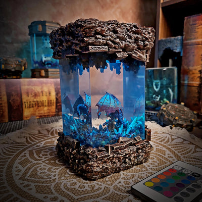 Shadow Dragon Resin Lamp