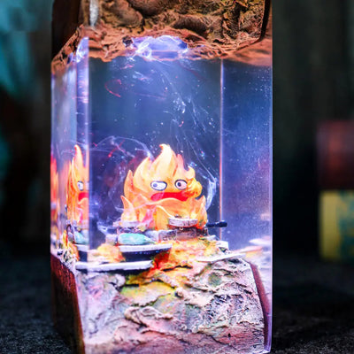 Calcifer Howl's Moving Castle Resin Epoxy Lamp